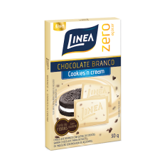 Chocolate branco cookies'n cream zero açúcar Linea Sucralose - 3 Unid. x 30g